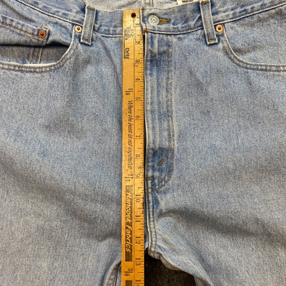 Levi's Vintage Mens W38 L30 Light Wash 505 Regular‎ Fit Straight Leg Jeans - Picture 7 of 10